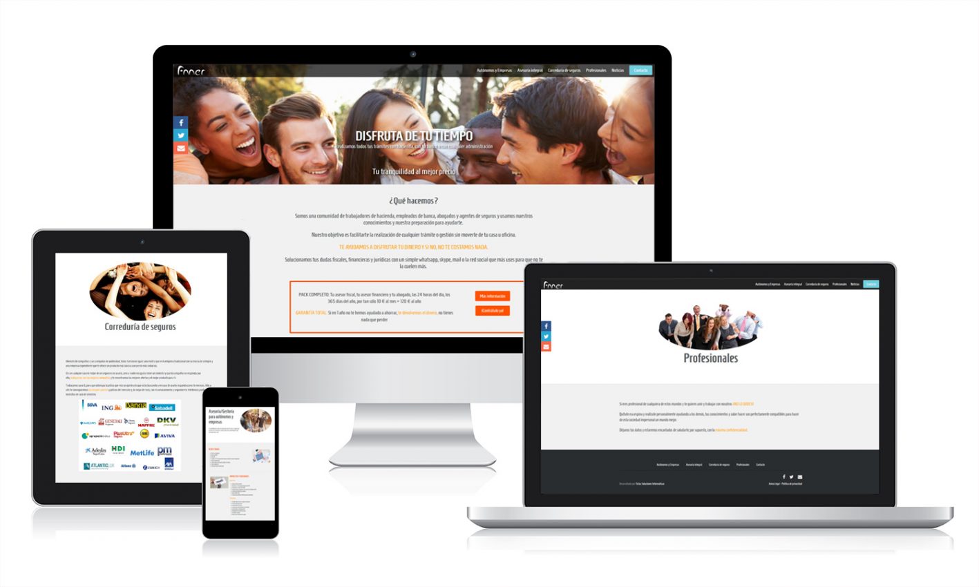 Diseño de página web corporativa para Finner