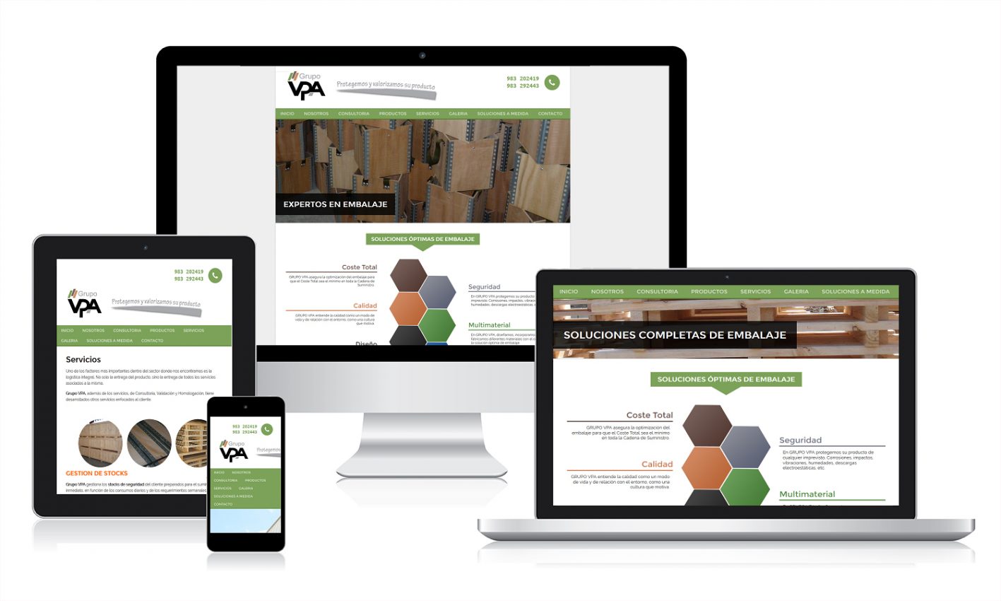 Diseño página web para Grupo VPA