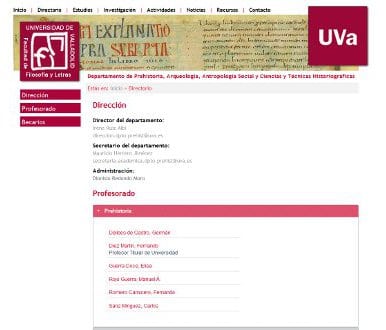 Desarrollo web para el Departamento de Filosofía UVA