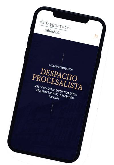 Responsive móvil para la web corporativa Díaz y garrote