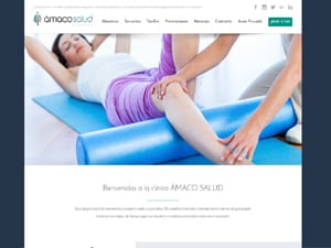 Imagen de portada de la web corporativa de la clínica Ámaco salud.