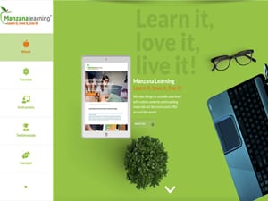 Diseño plataforma e-learning, comercio electrónico y web para Manzana Learning