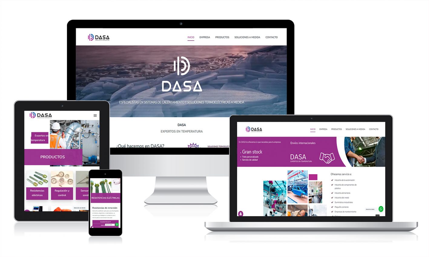 Diseño web para Comercial Dasa en Valladolid